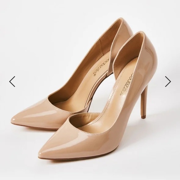 NWOT Shoedazzle Beige Pointed Heels - Picture 2 of 6
